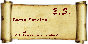 Becza Sarolta névjegykártya