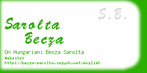 sarolta becza business card